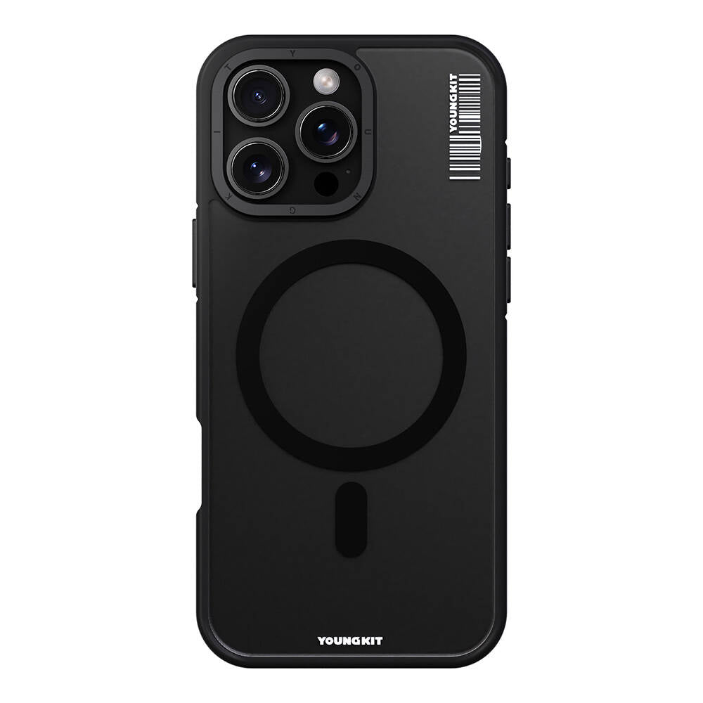 iPhone 16 Pro Kılıf Magsafe Şarj Özellikli Youngkit Rock Sand Serisi Kılıf Mavi