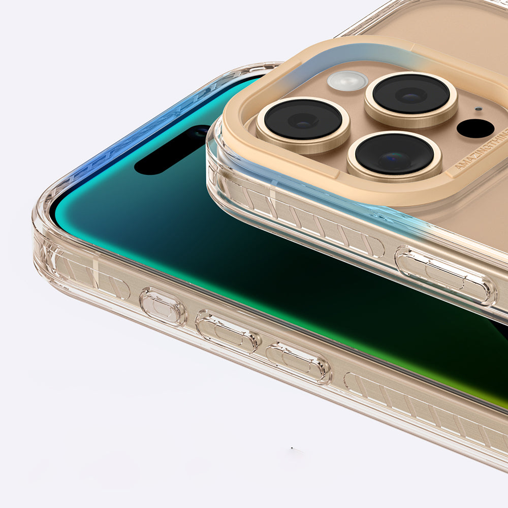 iPhone 16 Pro Kılıf Magsafe Şarj Özellikli Yüzük Standlı Amazingthing Titan Pro Serisi Kılıf Siyah