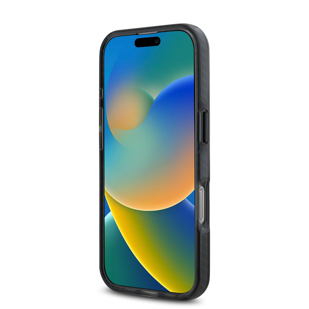 iPhone 16 Pro Kılıf TUMI Orjinal Lisanslı Magsafe Şarj Özellikli Airbagli Transparan Kılıf Siyah