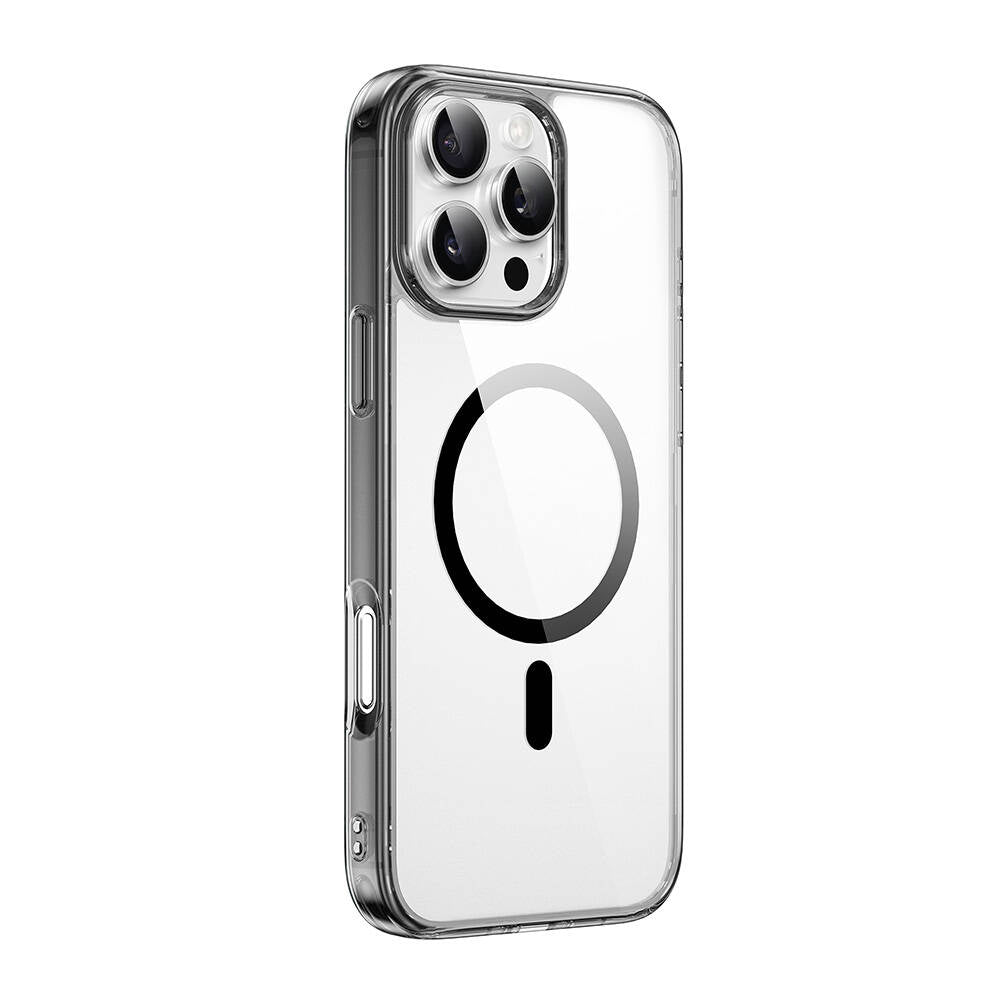 iPhone 16 Pro Kılıf Wiwu MCC-101 iShield Pro Serisi Magsafe Şarj Özellikli Crystal Sert PC Kılıf Siyah