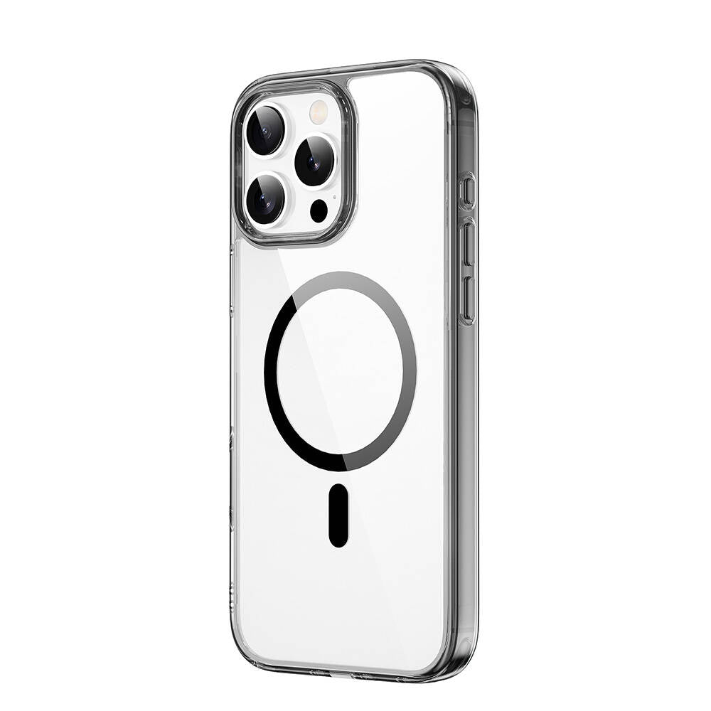 iPhone 16 Pro Kılıf Wiwu MCC-101 iShield Pro Serisi Magsafe Şarj Özellikli Crystal Sert PC Kılıf Siyah