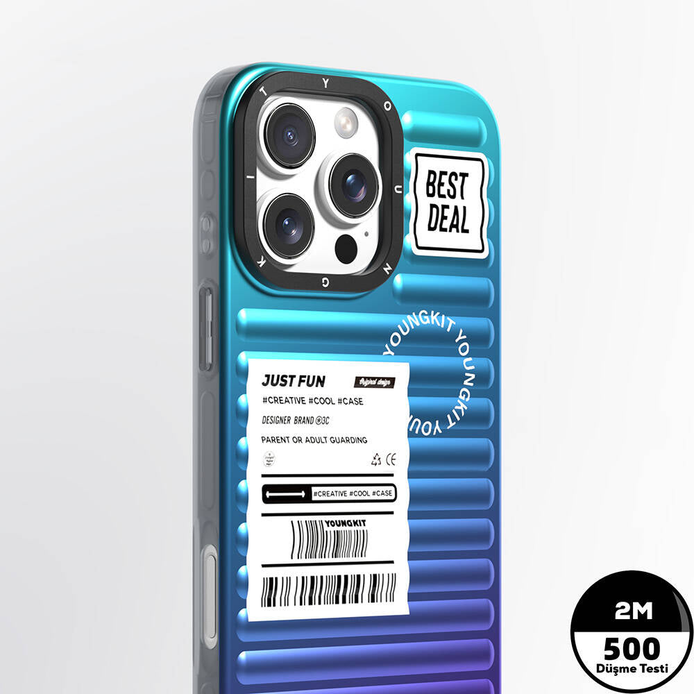 iPhone 16 Pro Kılıf YoungKit The Secret Color Serisi Kılıf Yeşil