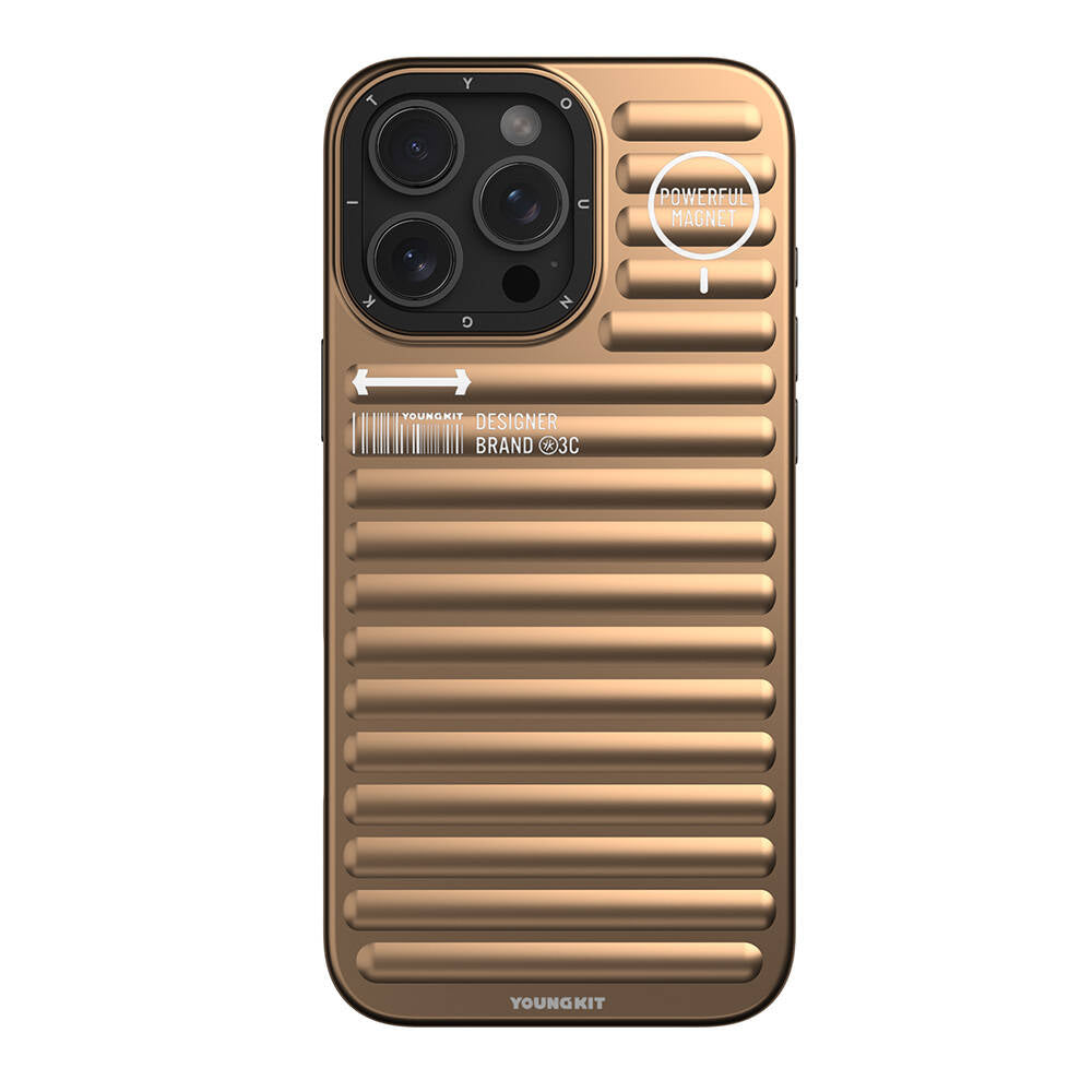 iPhone 16 Pro Magsafe Şarj Özellikli Kılıf Mat Renkli Tasarım Youngkit Original Serisi Kılıf Gümüş