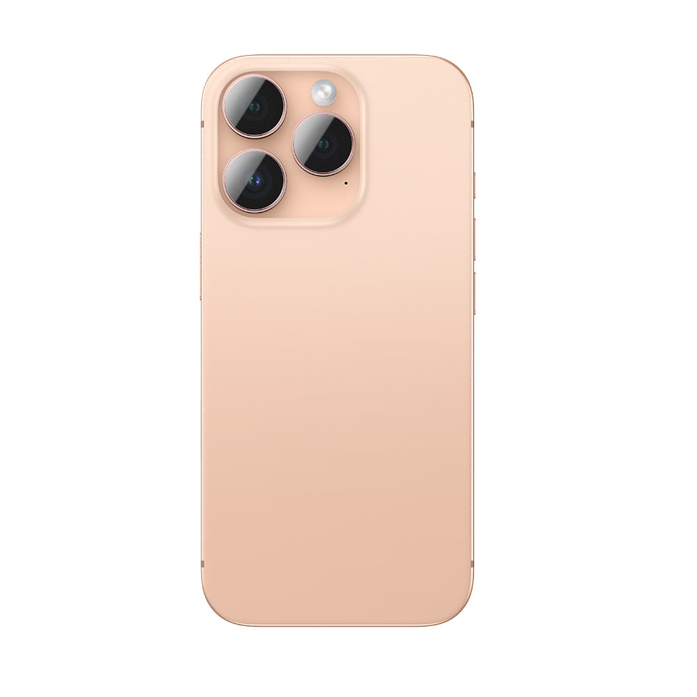 (16 Serisi)Apple iPhone Amazingthing Anti Reflective Kamera Lens Koruyucu + Kolay Uygulama Aparatlı Rose Gold