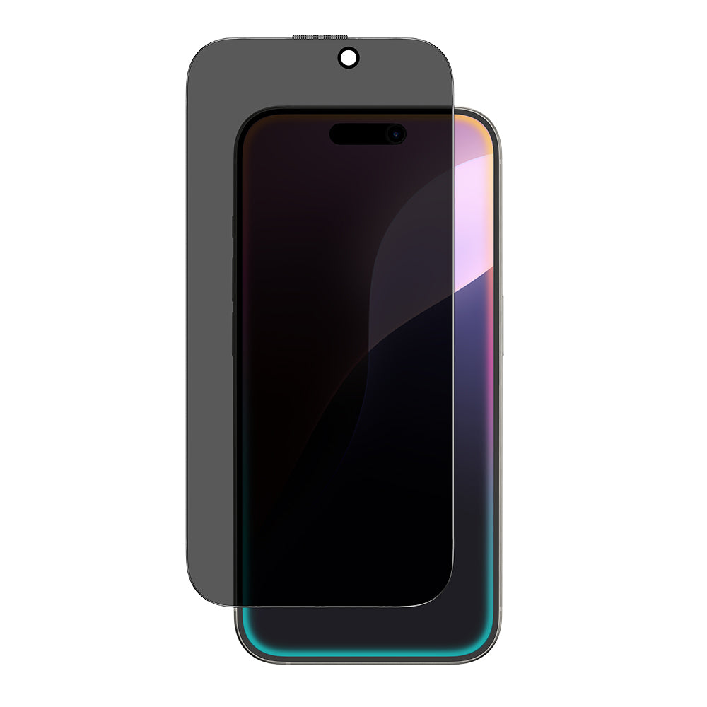 Apple iPhone 16 Pro Max Amazingthing Titan Privacy Parmak İzi Bırakmayan Temperli Cam Ekran Koruyucu Siyah