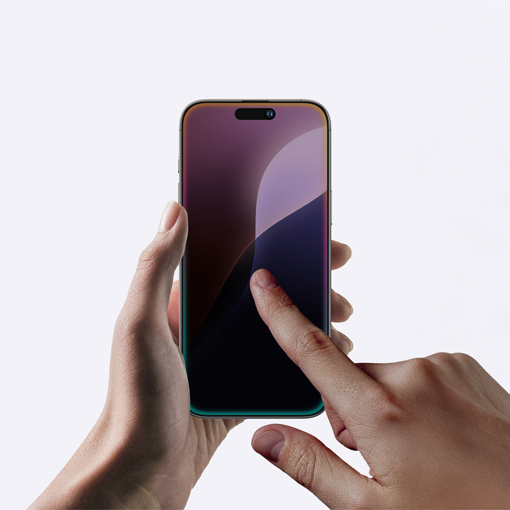 Apple iPhone 16 Pro Max Amazingthing Titan Privacy Parmak İzi Bırakmayan Temperli Cam Ekran Koruyucu Siyah