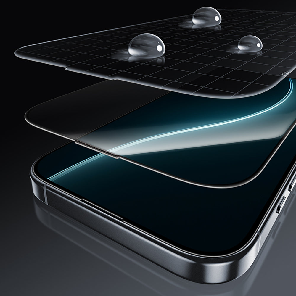 Apple iPhone 16 Pro Max Benks Glass Warrior HD 0.3mm Ultra İnce 0.9mm Kenarları Güçlendirilmiş Cam Ekran Koruyucu + Kolay Uygulama Aparatlı Şeffaf