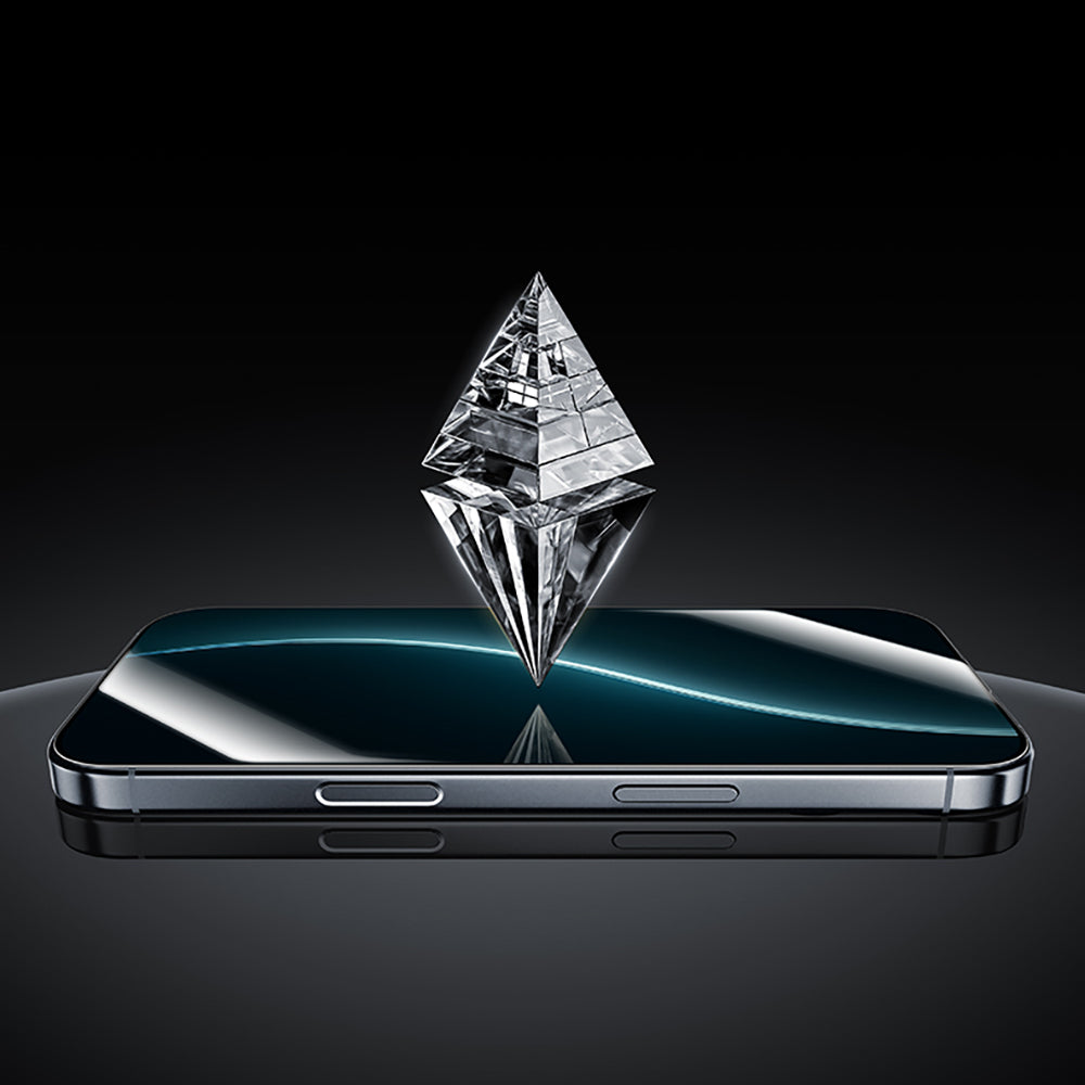 Apple iPhone 16 Pro Max Benks Glass Warrior HD 0.3mm Ultra İnce 0.9mm Kenarları Güçlendirilmiş Cam Ekran Koruyucu + Kolay Uygulama Aparatlı Şeffaf