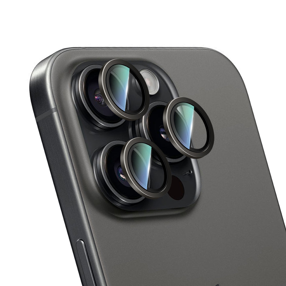 Apple iPhone 16 Pro Max CaseWorld Alloy Serisi Oleofobik Anti Reflective Kamera Lens Koruyucu Gümüş