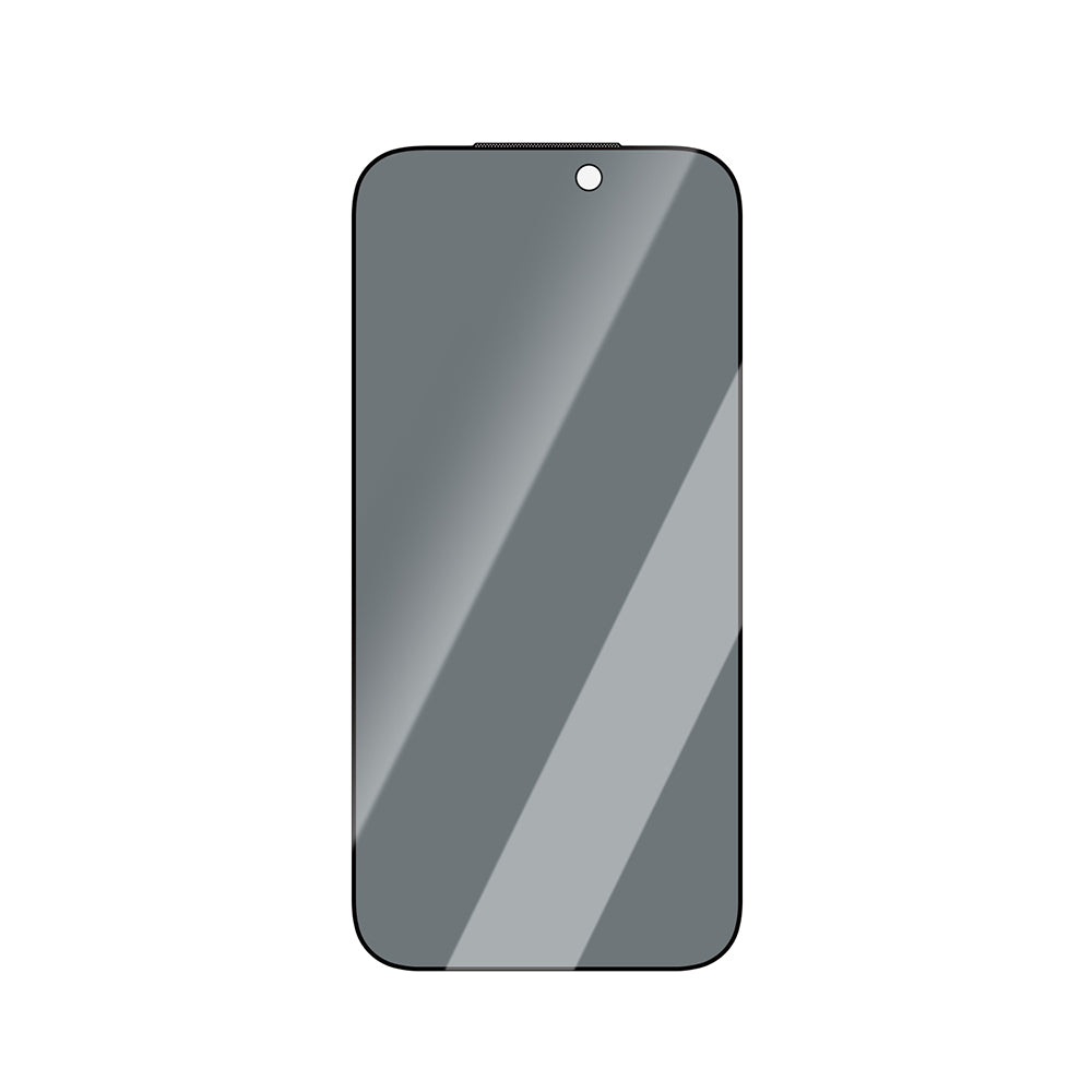 (16 Serisi)Apple iPhone CaseWorld Applicator Serisi 2.5D Eyesafe Mavi Işık Teknolojili 0.33mm Privacy Temperli Cam Ekran Koruyucu + Uygulama Aparatı Siyah