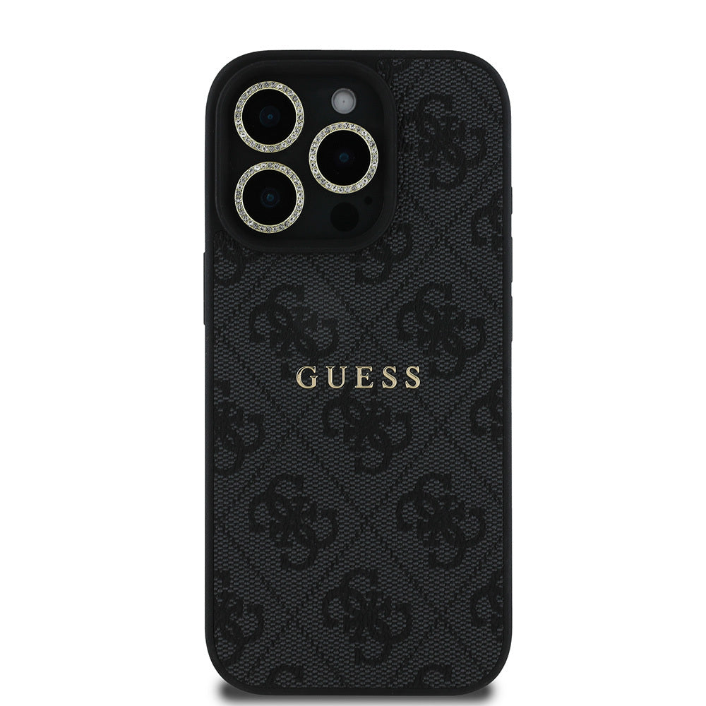 Apple iPhone 16 Pro Max Guess Orjinal Lisanslı Kılıf + Ekran Koruyucu + Lens Koruyucu 3in1 Aksesuar Seti Kahverengi