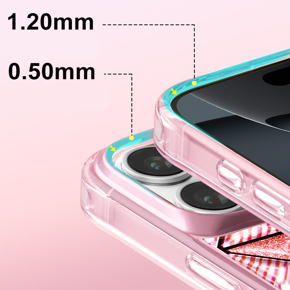 Apple iPhone 16 Pro Max Kılıf 3D Buz Blok Desenli Zore Paris Kairo TPU Kapak Pembe