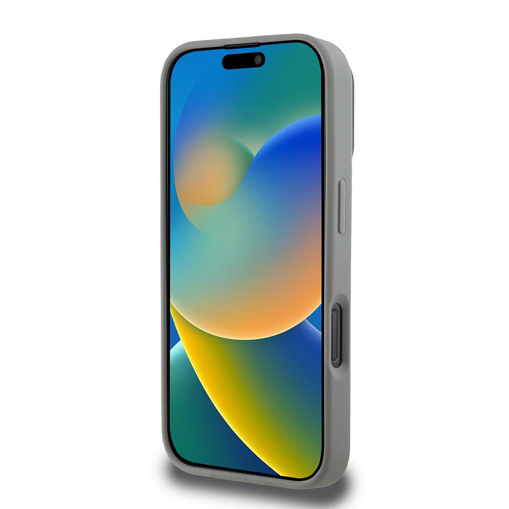 iPhone 16 Pro Max Kılıf DKNY Orjinal Lisanslı Magsafe Şarj Özellikli PU Deri Plain Kılıf Gri