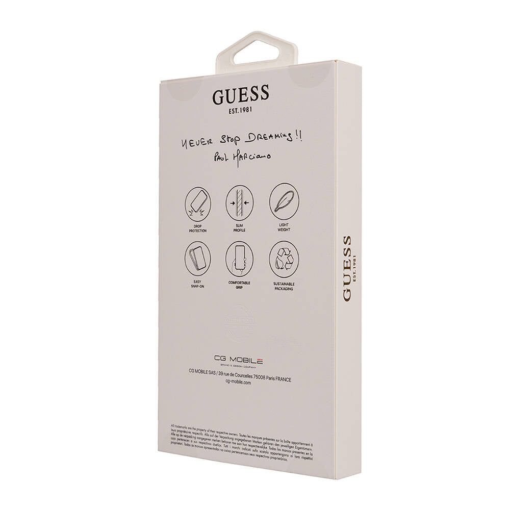 Apple iPhone 16 Pro Max Kılıf Guess Orjinal Lisanslı Magsafe Şarj Özellikli Small 4G Classic Kapak Kahverengi