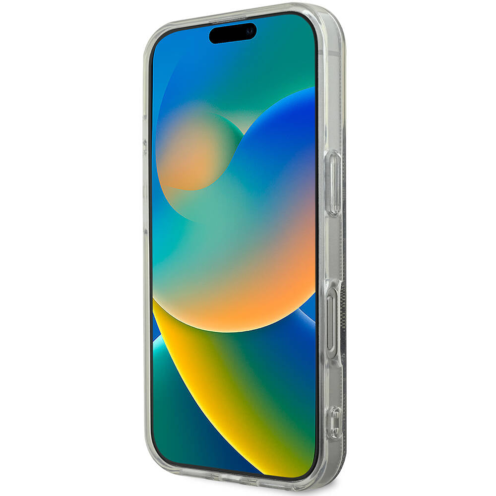 Apple iPhone 16 Pro Max Kılıf Guess Orjinal Lisanslı Magsafe Şarj Özellikli Yazı Logolu 4G Desenli Kapak Siyah