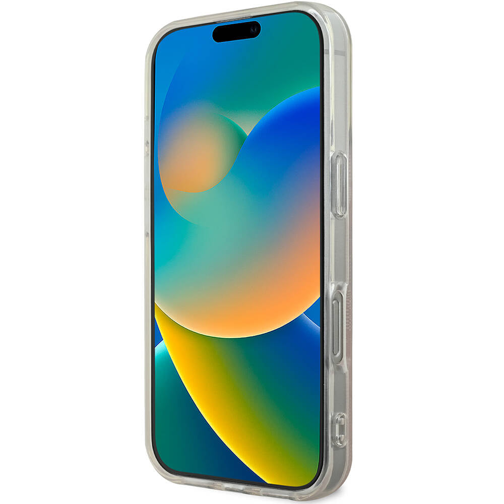 Apple iPhone 16 Pro Max Kılıf Guess Orjinal Lisanslı Magsafe Şarj Özellikli Yazı Logolu 4G Desenli Kapak Pembe