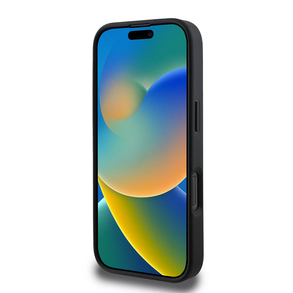 Apple iPhone 16 Pro Max Kılıf Guess Orjinal Lisanslı PU Deri 4G Desenli Metal Büyük 4G ve Yazı Logolu Kapak Pembe