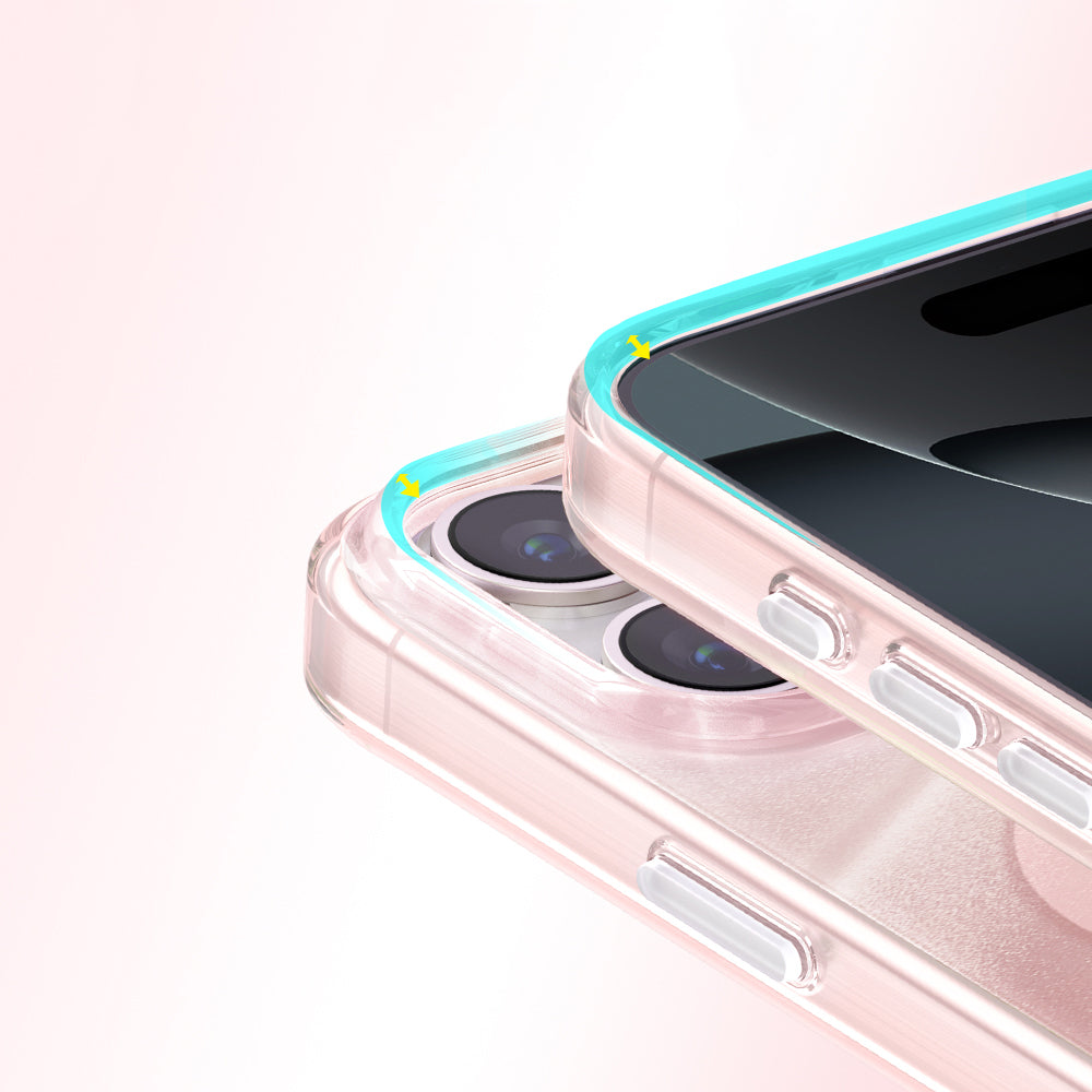 Apple iPhone 16 Pro Max Kılıf M-Safe Şarj Özellikli Orjinal Swarovski Taşlı Zore Paris Rovix Sert PC Kapak Pembe
