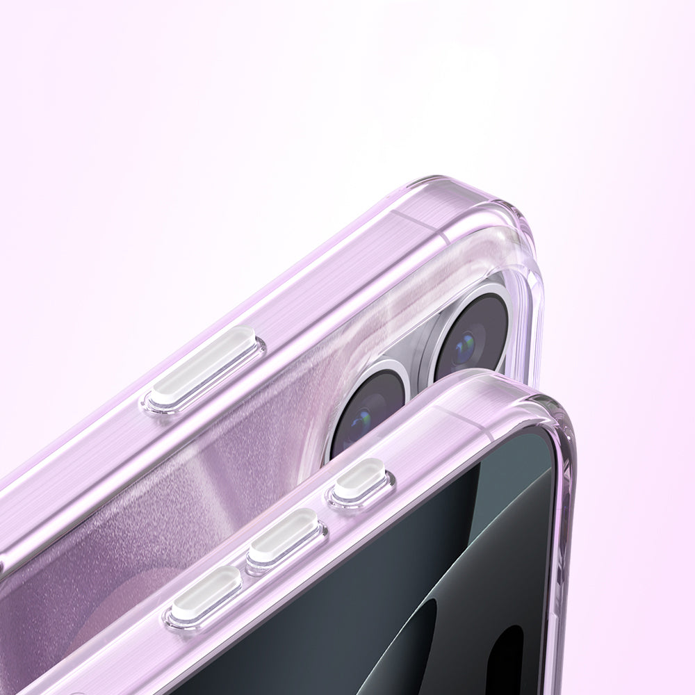 Apple iPhone 16 Pro Max Kılıf M-Safe Şarj Özellikli Orjinal Swarovski Taşlı Zore Paris Rovix Sert PC Kapak Mor
