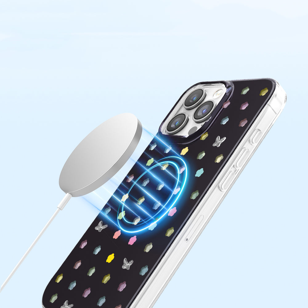 Apple iPhone 16 Pro Max Kılıf M-Safe Şarj Özellikli Zore Paris Axen Sert PC Kapak Siyah