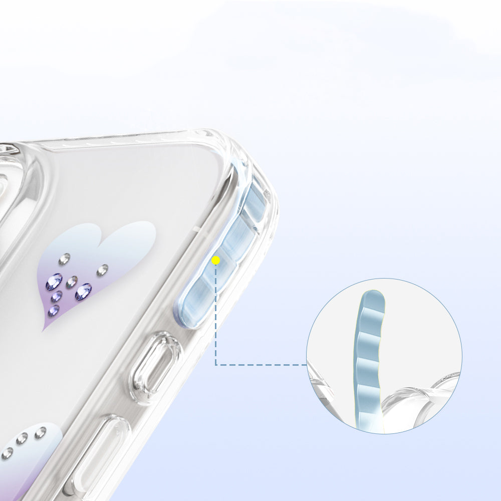 Apple iPhone 16 Pro Max Kılıf M-Safe Şarj Özellikli Zore Paris Elvo Sert PC Kapak Mavi