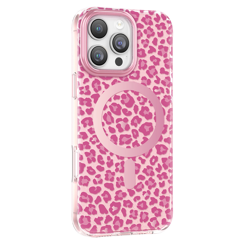 Apple iPhone 16 Pro Max Kılıf M-Safe Şarj Özellikli Zore Paris Veyro TPU Kapak Pembe