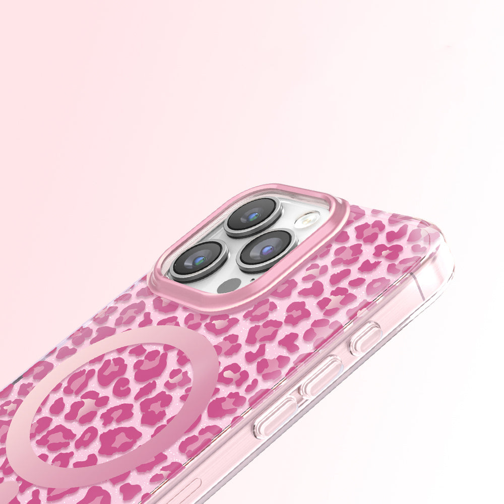 Apple iPhone 16 Pro Max Kılıf M-Safe Şarj Özellikli Zore Paris Veyro TPU Kapak Pembe