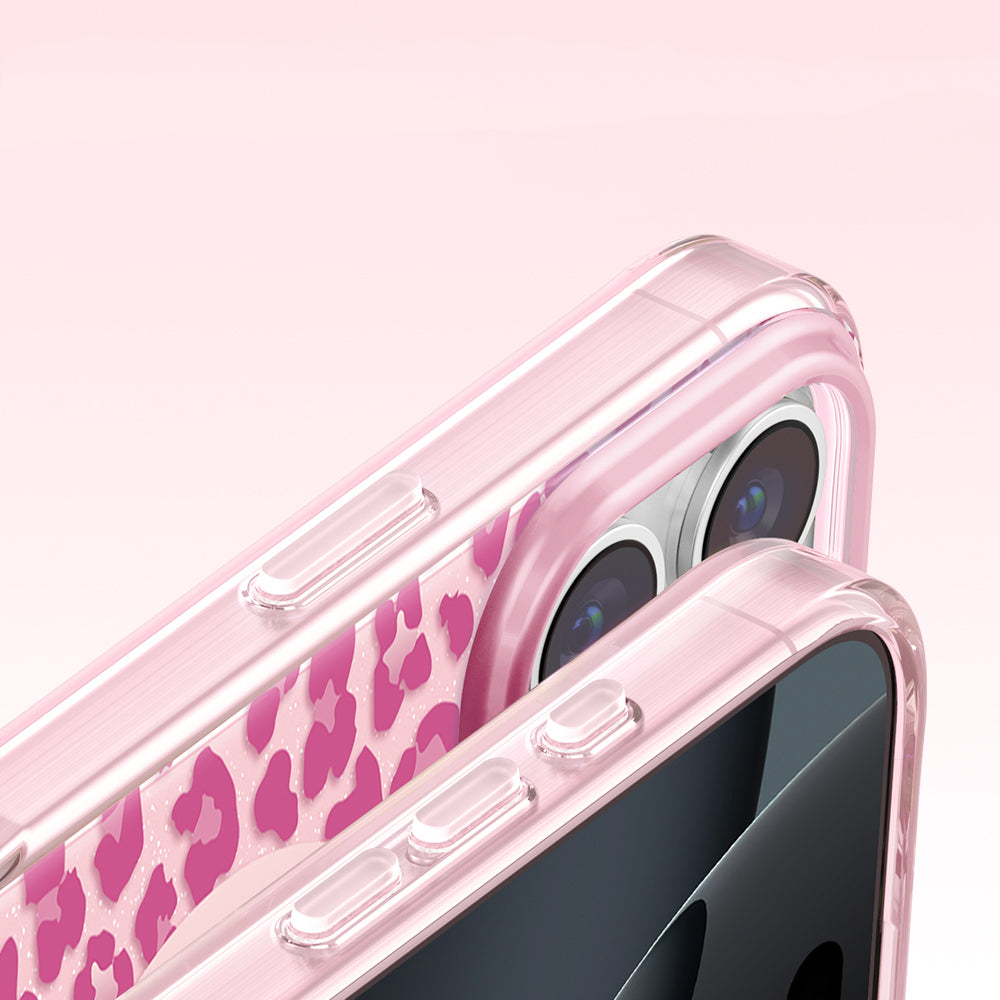 Apple iPhone 16 Pro Max Kılıf M-Safe Şarj Özellikli Zore Paris Veyro TPU Kapak Pembe