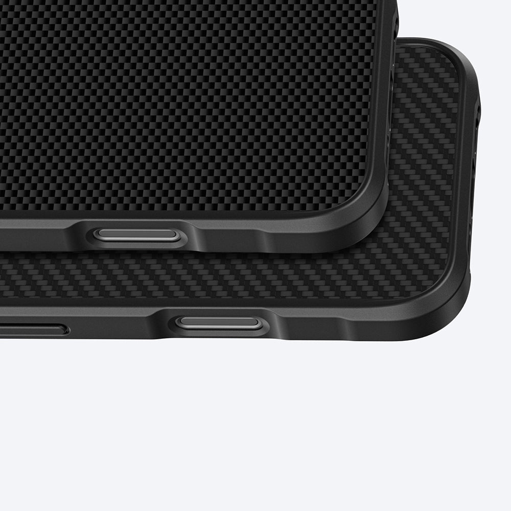 iPhone 16 Pro Max Kılıf Magsafe Şarj Özellikli 600D Aramid Fiber Amazingthing Titan Max Serisi Kılıf Siyah