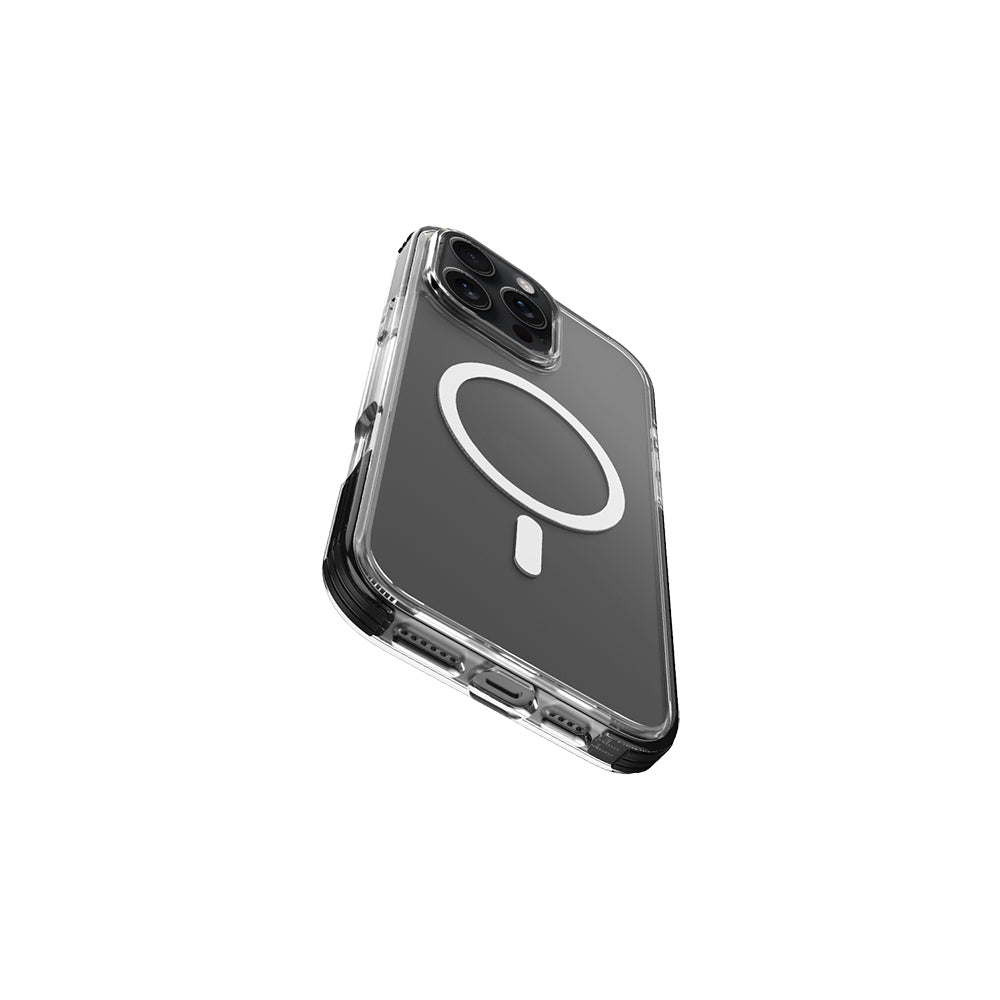 iPhone 16 Pro Max Kılıf Magsafe Şarj Özellikli Airbag Tasarımlı Raptic Clear Serisi Şeffaf Kılıf Beyaz
