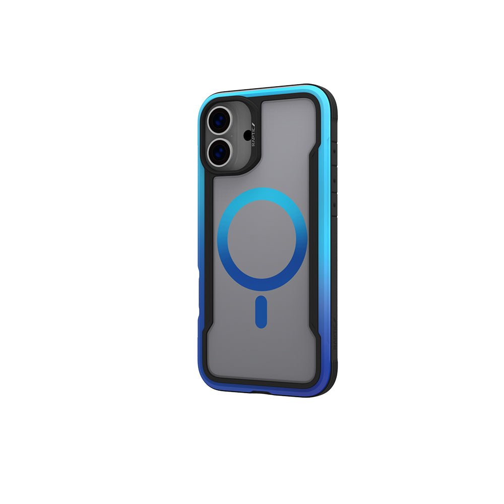 iPhone 16 Pro Max Kılıf Magsafe Şarj Özellikli Airbagli Raptic Shield 2.0 Serisi Şeffaf Arka Yüzey Kılıf Turkuaz