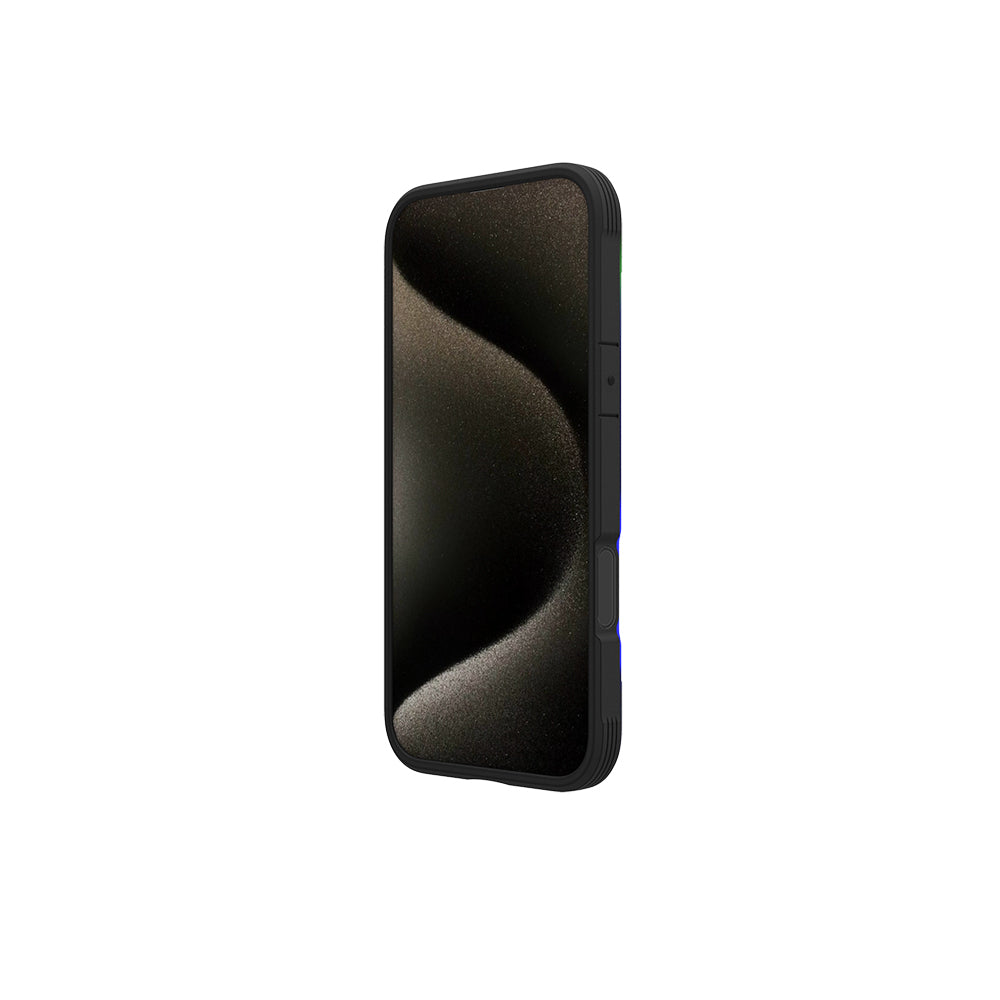 iPhone 16 Pro Max Kılıf Magsafe Şarj Özellikli Airbagli Raptic Shield 2.0 Serisi Şeffaf Arka Yüzey Kılıf Turkuaz