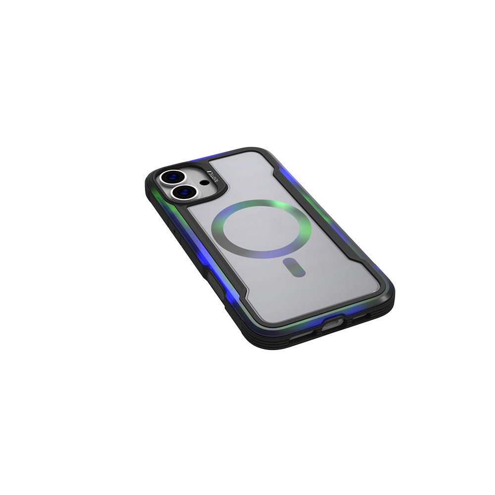 iPhone 16 Pro Max Kılıf Magsafe Şarj Özellikli Airbagli Raptic Shield 2.0 Serisi Şeffaf Arka Yüzey Kılıf Turkuaz