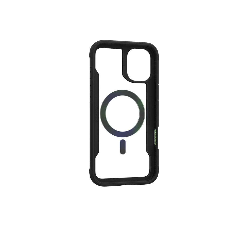 iPhone 16 Pro Max Kılıf Magsafe Şarj Özellikli Airbagli Raptic Shield 2.0 Serisi Şeffaf Arka Yüzey Kılıf Siyah