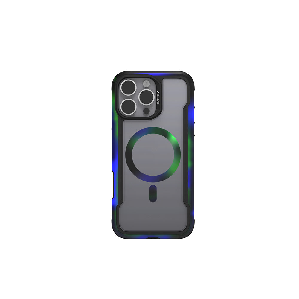 iPhone 16 Pro Max Kılıf Magsafe Şarj Özellikli Airbagli Raptic Shield 2.0 Serisi Şeffaf Arka Yüzey Kılıf Siyah