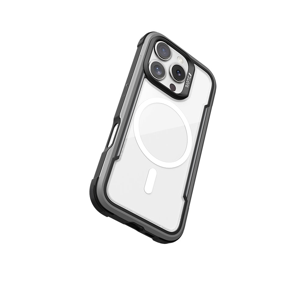 iPhone 16 Pro Max Kılıf Magsafe Şarj Özellikli Airbagli Raptic Shield Serisi Şeffaf Arka Yüzey Kılıf Colorful