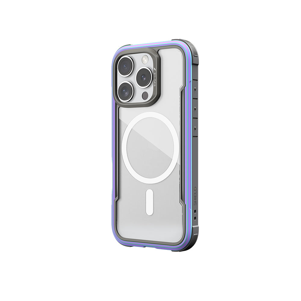 iPhone 16 Pro Max Kılıf Magsafe Şarj Özellikli Airbagli Raptic Shield Serisi Şeffaf Arka Yüzey Kılıf Colorful