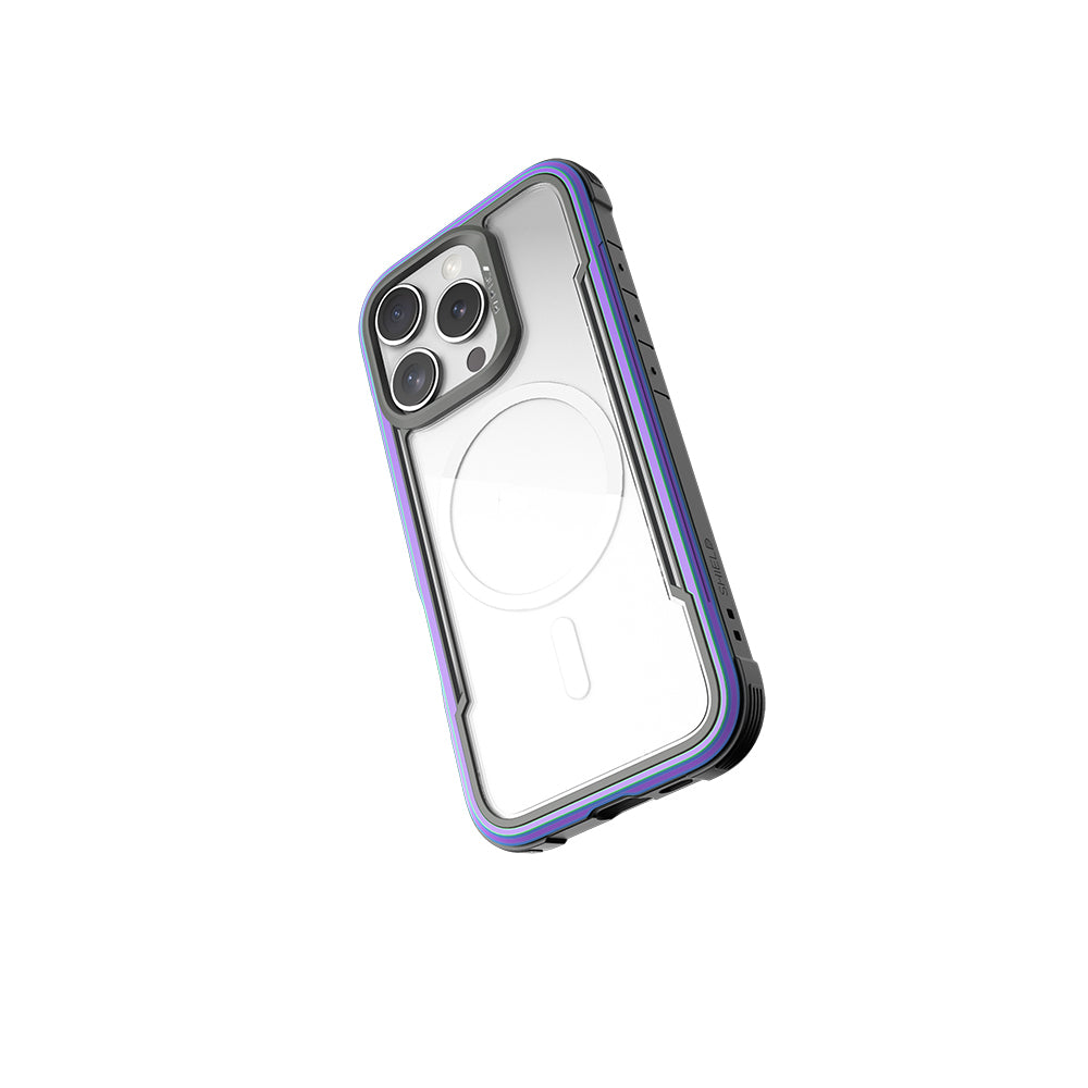 iPhone 16 Pro Max Kılıf Magsafe Şarj Özellikli Airbagli Raptic Shield Serisi Şeffaf Arka Yüzey Kılıf Colorful