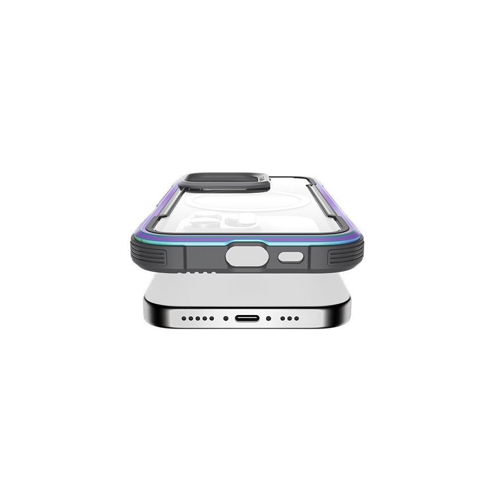 iPhone 16 Pro Max Kılıf Magsafe Şarj Özellikli Airbagli Raptic Shield Serisi Şeffaf Arka Yüzey Kılıf Colorful