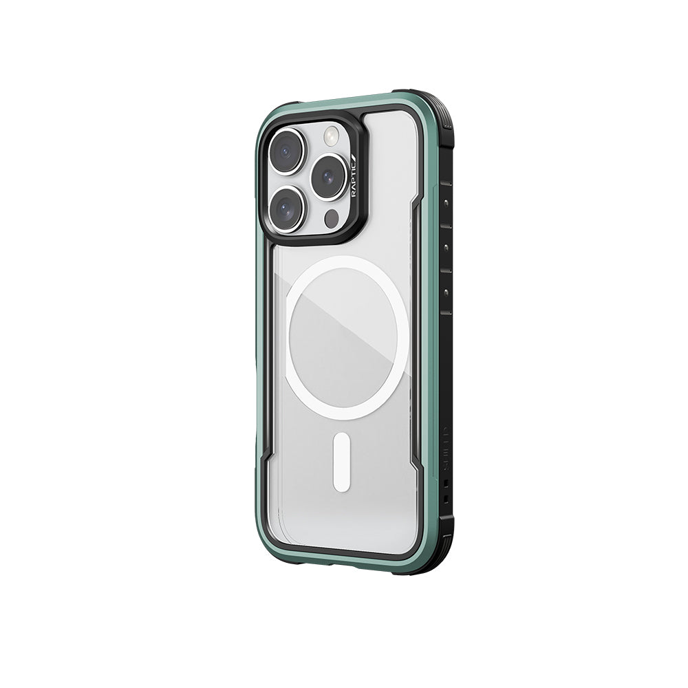 iPhone 16 Pro Max Kılıf Magsafe Şarj Özellikli Airbagli Raptic Shield Serisi Şeffaf Arka Yüzey Kılıf Colorful