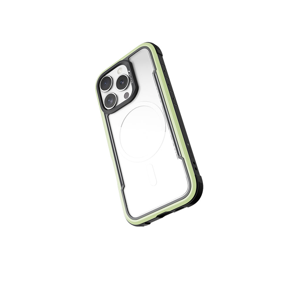 iPhone 16 Pro Max Kılıf Magsafe Şarj Özellikli Airbagli Raptic Shield Serisi Şeffaf Arka Yüzey Kılıf Siyah