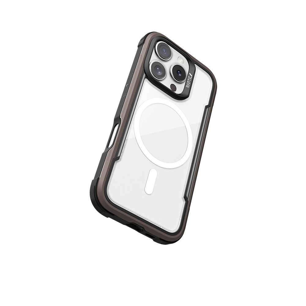 iPhone 16 Pro Max Kılıf Magsafe Şarj Özellikli Airbagli Raptic Shield Serisi Şeffaf Arka Yüzey Kılıf Colorful