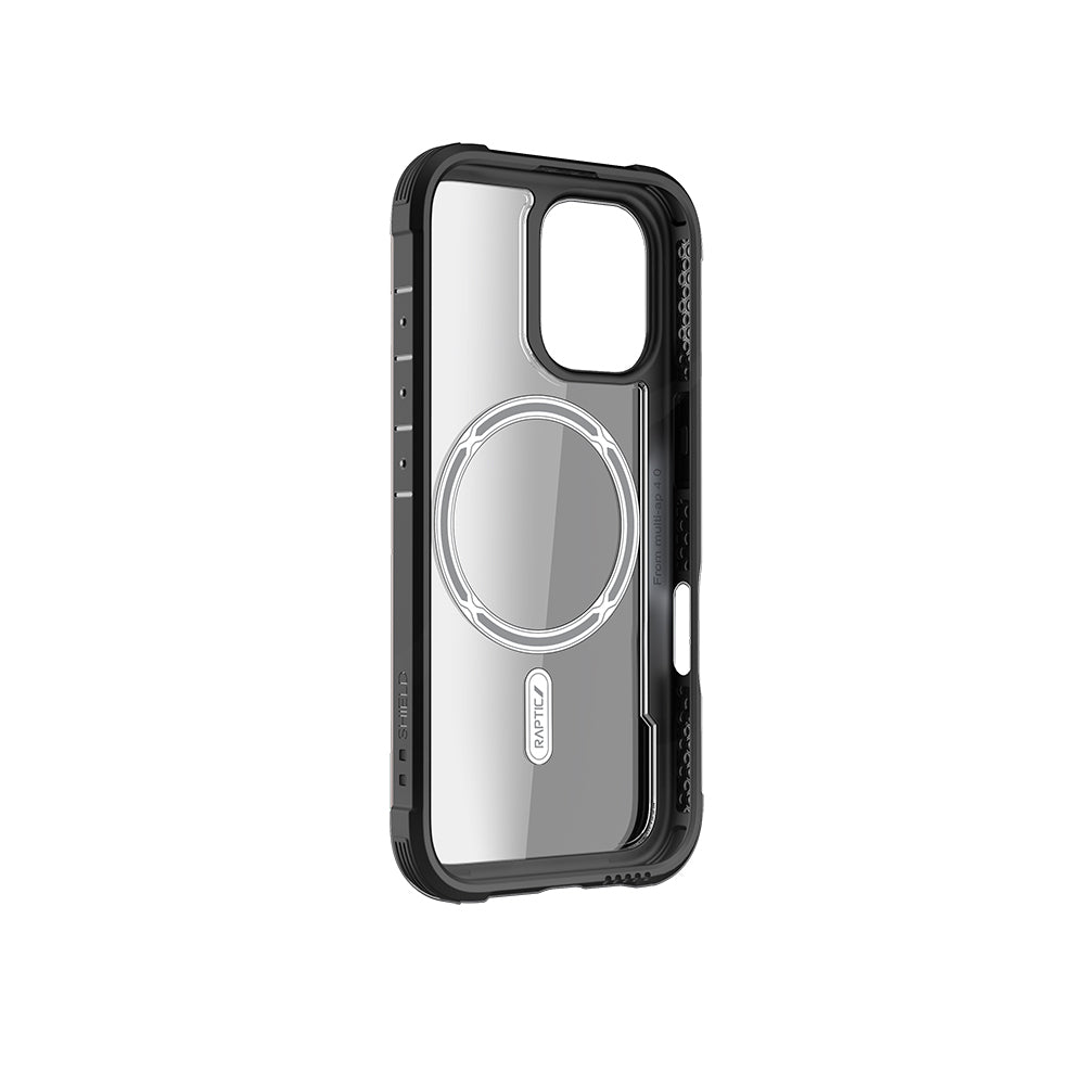 iPhone 16 Pro Max Kılıf Magsafe Şarj Özellikli Airbagli Raptic Shield Serisi Şeffaf Arka Yüzey Kılıf Colorful