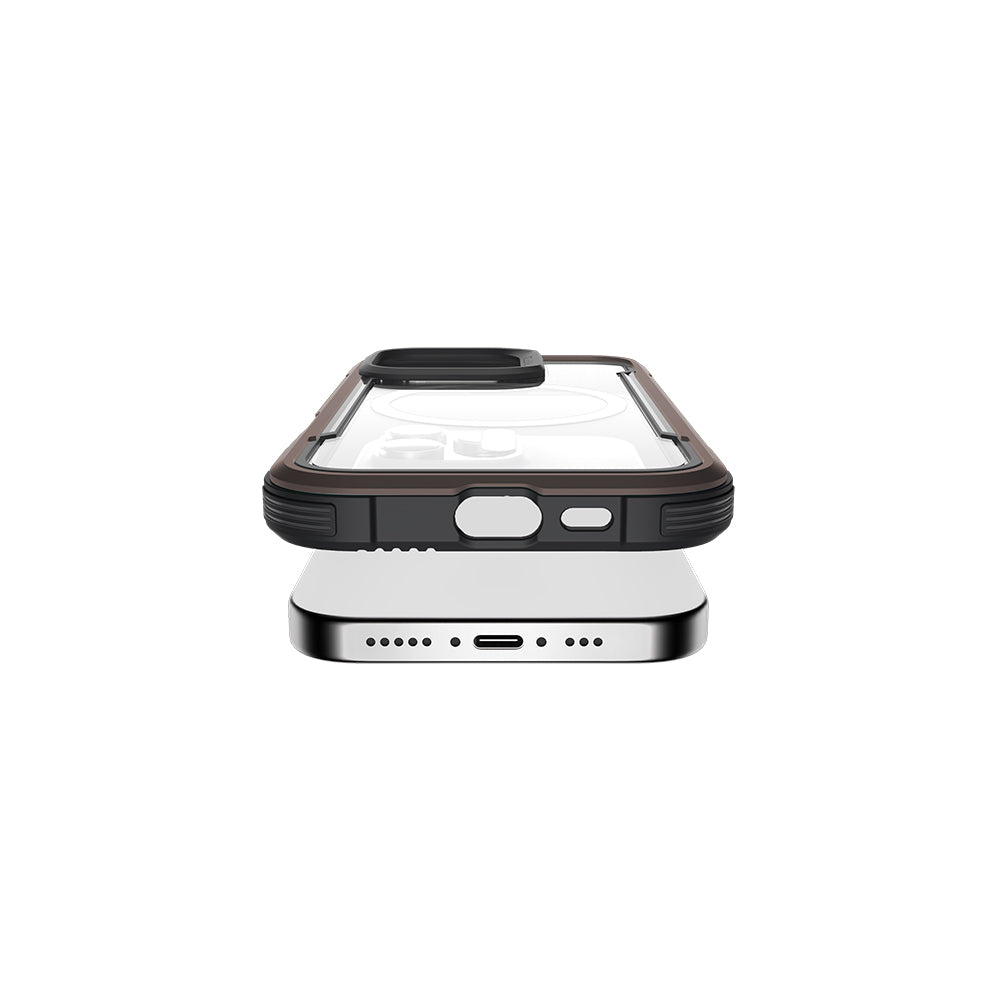 iPhone 16 Pro Max Kılıf Magsafe Şarj Özellikli Airbagli Raptic Shield Serisi Şeffaf Arka Yüzey Kılıf Colorful