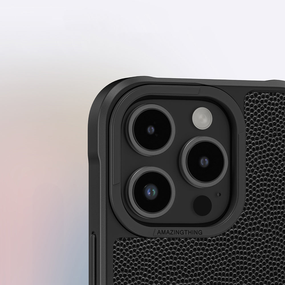 iPhone 16 Pro Max Kılıf Magsafe Şarj Özellikli Amazingthing Glamour Serisi Kılıf Siyah