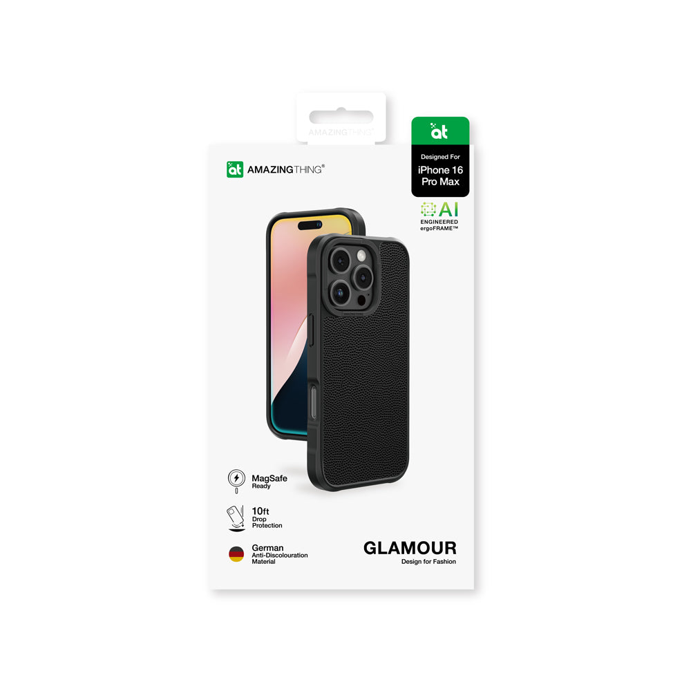 iPhone 16 Pro Max Kılıf Magsafe Şarj Özellikli Amazingthing Glamour Serisi Kılıf Siyah