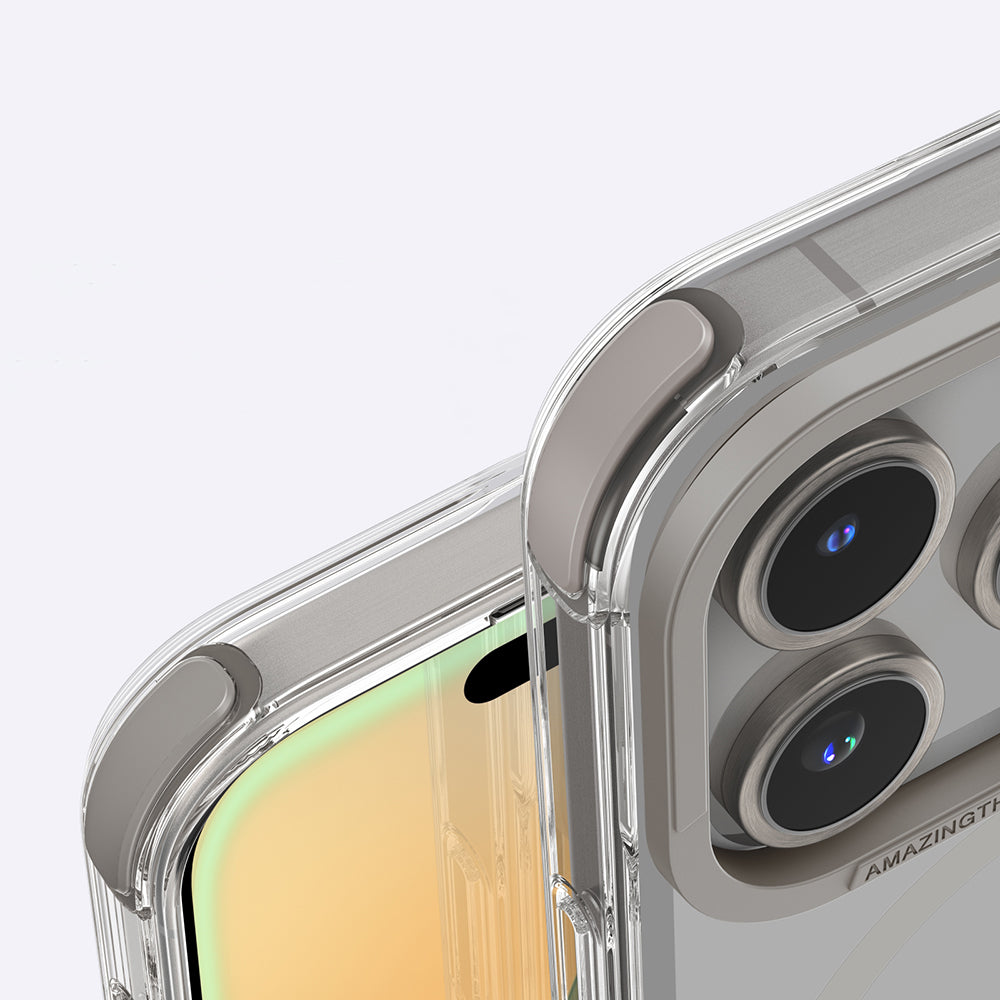 iPhone 16 Pro Max Kılıf Magsafe Şarj Özellikli Amazingthing Omni Serisi Kılıf Gri