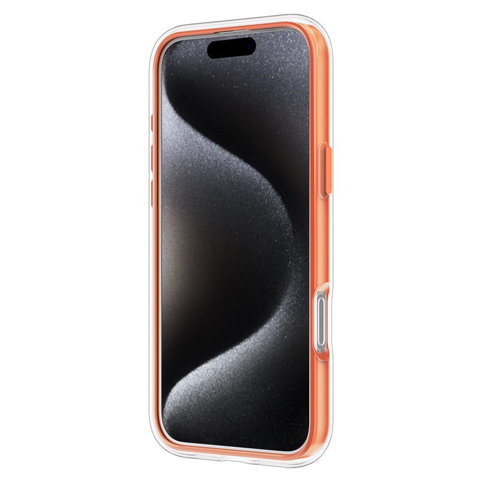 iPhone 16 Pro Max Kılıf Magsafe Şarj Özellikli Raptic AirJoy Serisi 360 Derece Dönebilen Standlı Kılıf Turuncu