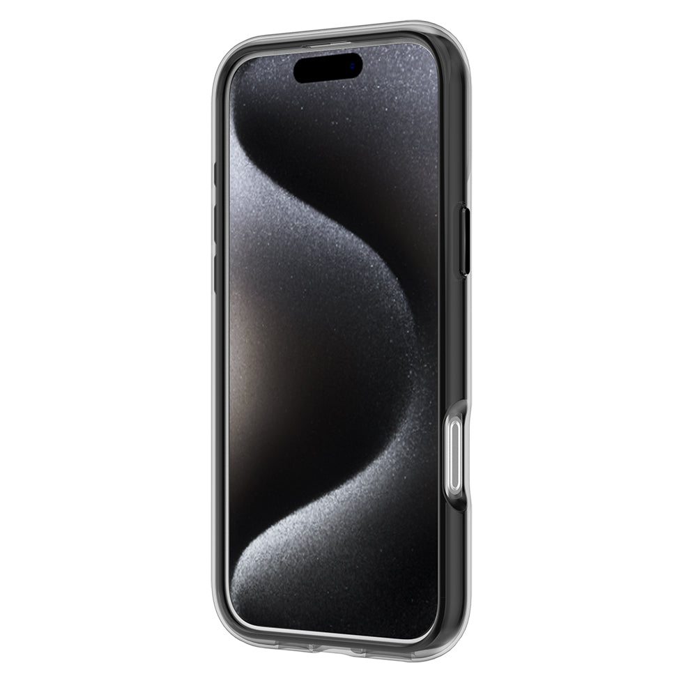 iPhone 16 Pro Max Kılıf Magsafe Şarj Özellikli Raptic AirJoy Serisi 360 Derece Dönebilen Standlı Kılıf Siyah-Gri