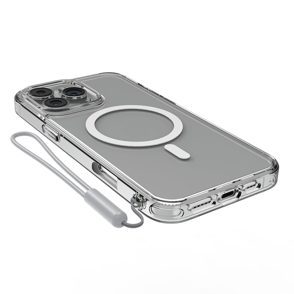 iPhone 16 Pro Max Kılıf Magsafe Şarj Özellikli Raptic Crystal MagSafe Serisi Şeffaf Kılıf Şeffaf